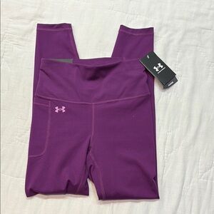 NWT Under Armour Motion Ankle Leggings Purple High-Rise Athletic Yoga Pants